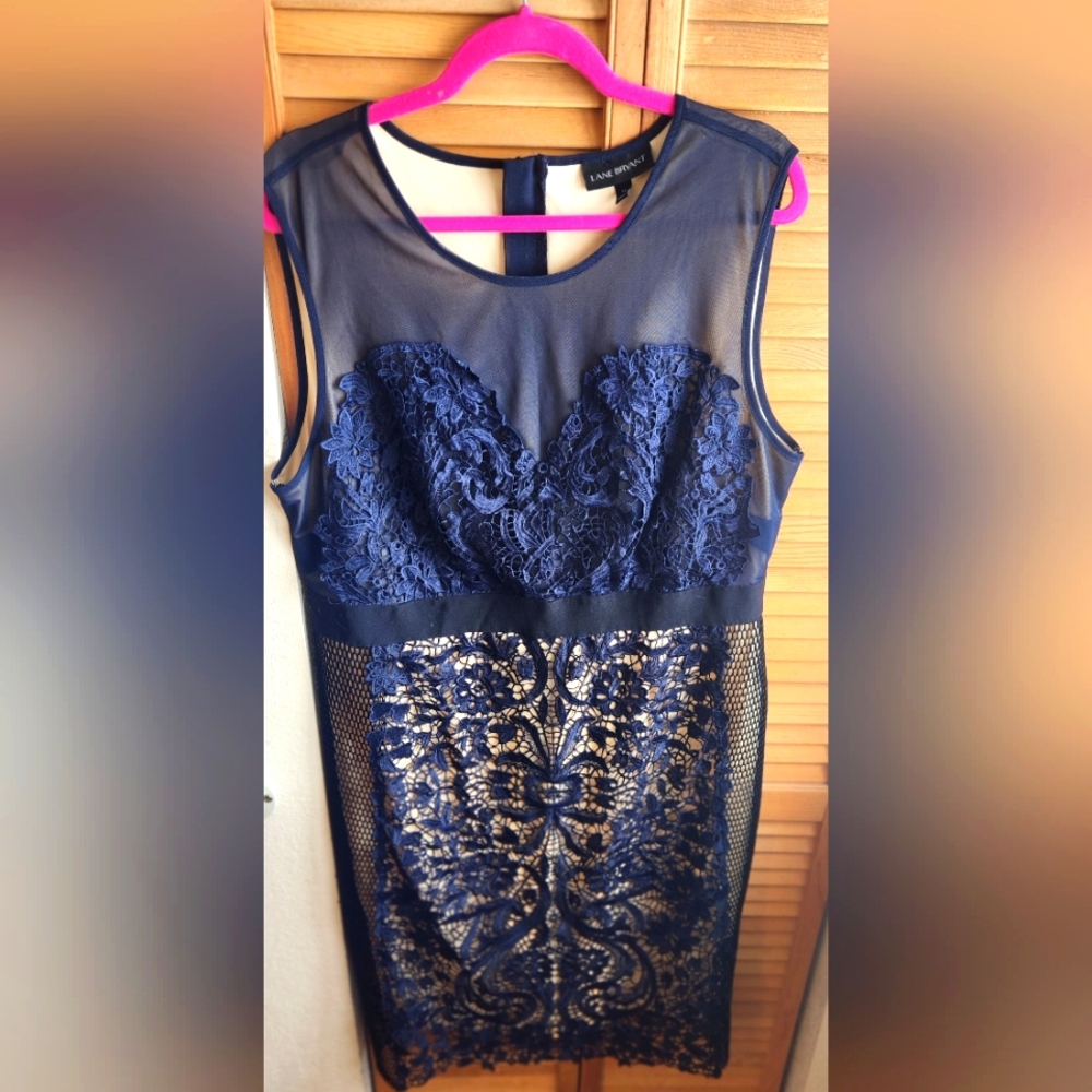 Lane Bryant Semi-Formal shift dress, Navy, 18